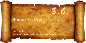 Buder Olivér névjegykártya