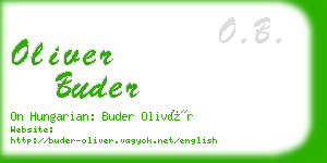 oliver buder business card